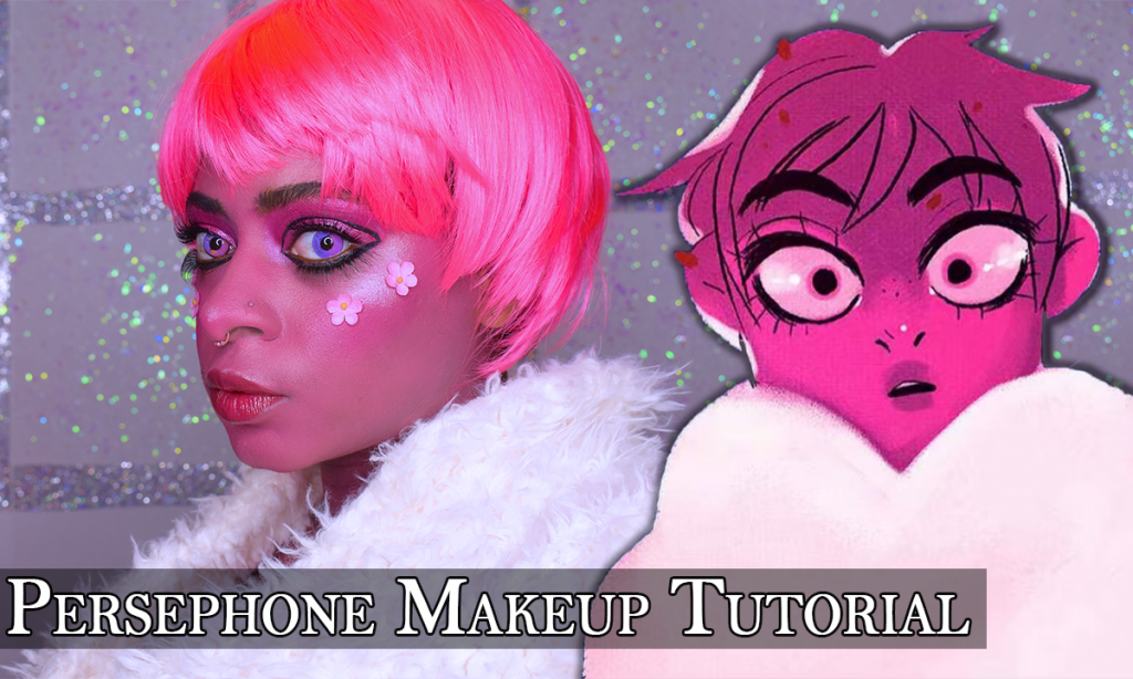 Persephone from Lore Olympus Cosplay Makeup Transformation + Video Tutorial